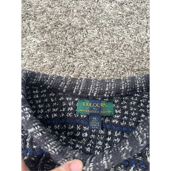 vintage colours by alexander julian knit crewneck sweater grampa retro coogi XL - Picture 4 of 7